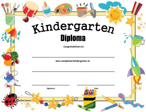 Kindergarten Diploma - Free Printable | Kindergarten pertaining to Unique Printable Kindergarten Diploma Certificate