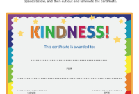 Kindness Certificate | Bible Lessons For Kids, Lessons For pertaining to Unique Kindness Certificate Template Free