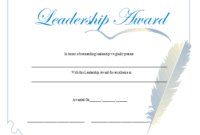Leadership Award Certificate Printable Certificate throughout Best Leadership Certificate Template Designs