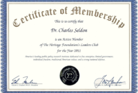 Life Membership Certificate Templates (11) – Templates intended for Best Membership Certificate Template Free 20 New Designs