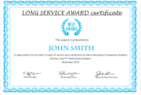 Long Service Certificate Template Sample (7) | Professional regarding Fresh Long Service Award Certificate Templates