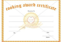 Looking For A Cooking Award Certificate Template For regarding Unique Cooking Competition Certificate Templates