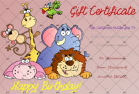 Madagascar Themed Birthday Gift Certificate – Gct inside Fresh Zoo Gift Certificate Templates Free Download