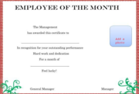Manager Of The Month Certificate Template (7) – Templates in Fresh Kindness Certificate Template 7 New Ideas Free