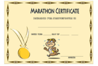 Marathon Participation Certificate Template Free 4 In 2020 regarding Marathon Certificate Templates