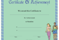 Marathon Printable Certificate in Marathon Certificate Templates