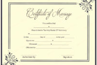 Marriage Certificate Template Microsoft Word Elegant 10 regarding Marriage Certificate Template Word 10 Designs