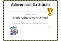 Math Achievement Award Printable Certificate Pdf Math throughout Fresh 10 Science Fair Winner Certificate Template Ideas