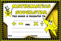 Math Awards Certificates throughout Math Achievement Certificate Printable