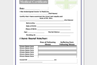 Medical Certificate From Doctor Template | 17+ Free Samples throughout Physical Fitness Certificate Template Editable