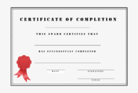 Medium Size Of Certificate Of Completion Template Free for Training Course Certificate Templates