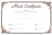 Merit Certificate Template 4 Free | Certificate Templates in Certificate Of Merit Templates Editable