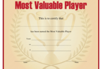 Most Valuable Player Certificate Template Download Printable with regard to Mvp Certificate Template
