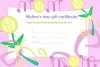 Mother'S Day Gift Certificate (Daffodils, #6626) In 2020 with Unique Mothers Day Gift Certificate Templates