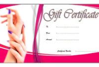 Nail Salon Gift Certificate Template Free 2 In 2020 | Gift with Unique Free Printable Manicure Gift Certificate Template