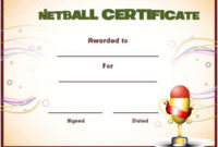 Netball Award Certificate Template | Awards Certificates regarding Fresh Netball Certificate