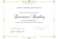 Online Loyalty Award Certificate Template | Fotor Design Maker in Winner Certificate Template