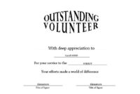Outstanding Volunteer Certificate Landscape Free Templates throughout Fresh Outstanding Volunteer Certificate Template