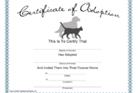 Pet Adoption Certificate Template Download Printable Pdf for Fresh Dog Adoption Certificate Template