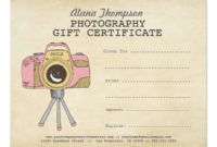 Photographer Photography Gift Certificate Template | Zazzle inside Photography Session Gift Certificate