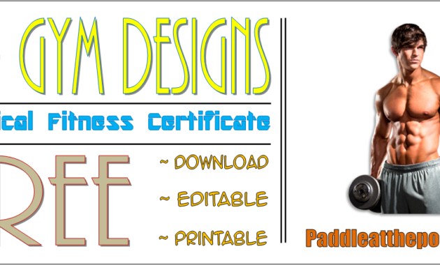 Physical Fitness Certificate Templates - Free 7+ Best Ideas inside Physical Fitness Certificate Template 7 Ideas