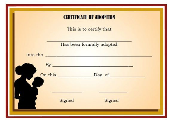 Pin On Adoption Certificate Template with regard to Unique Child Adoption Certificate Template Editable