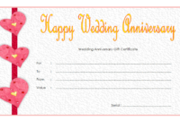 Pin On Anniversary Gift Certificate Template Free pertaining to Best Anniversary Gift Certificate