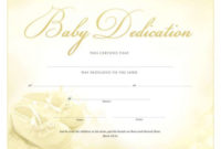 Pin On Baby Dedication pertaining to Unique Free Printable Baby Dedication Certificate Templates