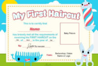 Pin On Baby'S 1St Haircut Certificates inside Best First Haircut Certificate