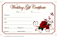 Pin On Gift Certificate Template Word regarding Free Editable Wedding Gift Certificate Template