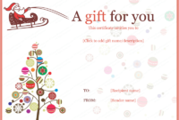 Pin On Gifts regarding Christmas Gift Certificate Template Free