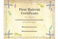 Pin On Haircut for First Haircut Certificate Printable Free 9 Designs