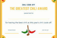 Pin On Primary pertaining to Chili Cook Off Certificate Templates