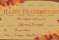 Pin On Thanksgiving Gift Certificate Templates (33+ Editable) within Thanksgiving Gift Certificate Template Free