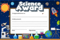 Premium Vector | Certificate Template For Science Award With with Science Achievement Award Certificate Templates