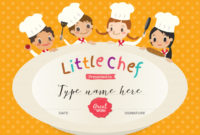 Premium Vector | Kids Cooking Class Certificate Design Template inside Unique Certificate Of Cooking 7 Template Choices Free