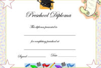 Preschool Graduation Certificate Template | Preschool for Unique 10 Kindergarten Graduation Certificates To Print Free