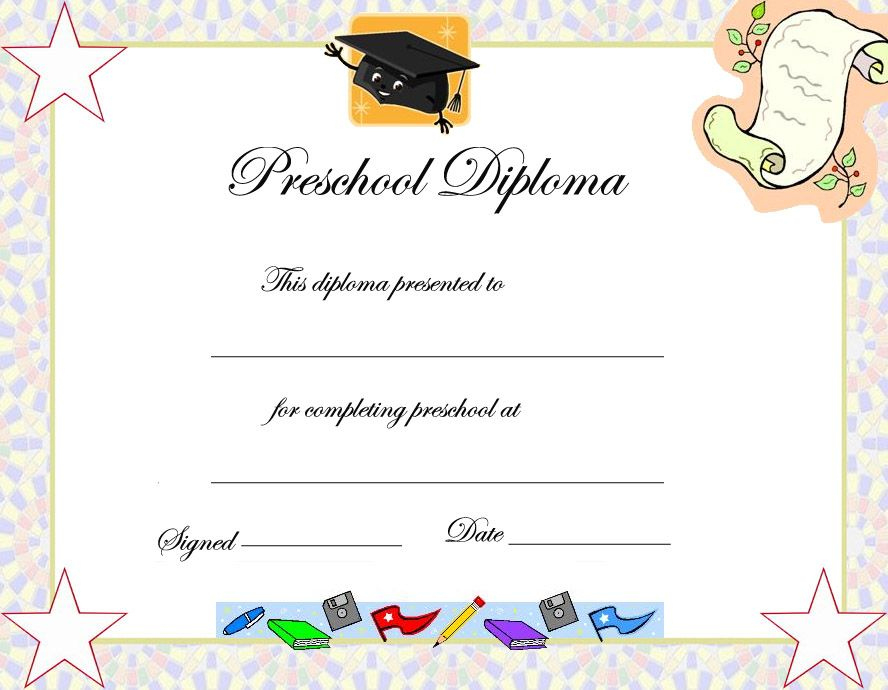 Preschool Graduation Certificate Template | Preschool within Fresh Kindergarten Completion Certificate Templates