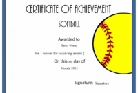 Printable Award | Softball Awards, Certificate Templates pertaining to Best 10 Free Printable Softball Certificate Templates