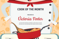 Printable Cook Of The Month Award Certificate Template with regard to Cooking Contest Winner Certificate Templates