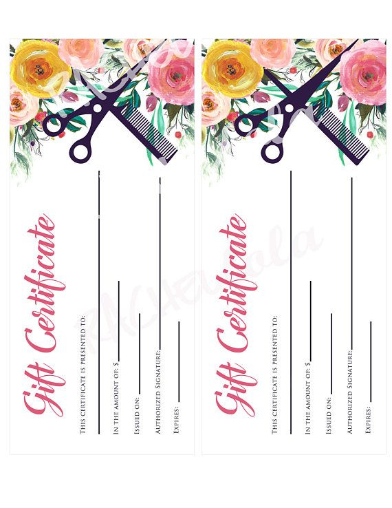 Printable Hair Salon Gift Certificate Template Hair Stylist with Fresh Free Printable Beauty Salon Gift Certificate Templates