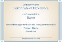 Reward An Employee'S Outstanding Performance With This with regard to Outstanding Performance Certificate Template