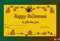 Sample Of Halloween Gift Certificate Petrify | Certificate regarding Halloween Gift Certificate Template Free