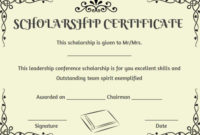 Scholarship Recipient Certificate Template | Certificate throughout Best Scholarship Certificate Template