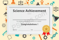 Science Achievement Award Powerpoint Certificate – Pslides for Best Science Achievement Certificate Templates