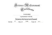 Science Achievement Certificate Free Templates Clip Art throughout Best Science Achievement Certificate Templates