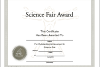 Science Fair Award Printable Certificate | Science Fair in Science Fair Certificate Templates