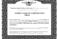 Share Certificate Templates | Certificate Template Downloads intended for Unique Editable Stock Certificate Template