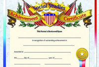 Social Studies Achievement Certificate (Set Of 30) | Social regarding Social Studies Certificate Templates