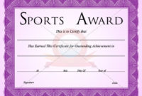 Sports Certificate Template | Certificate Templates regarding Athletic Award Certificate Template